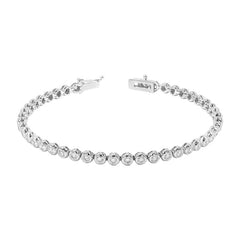 14K White Gold Diamond Tennis Bracelet