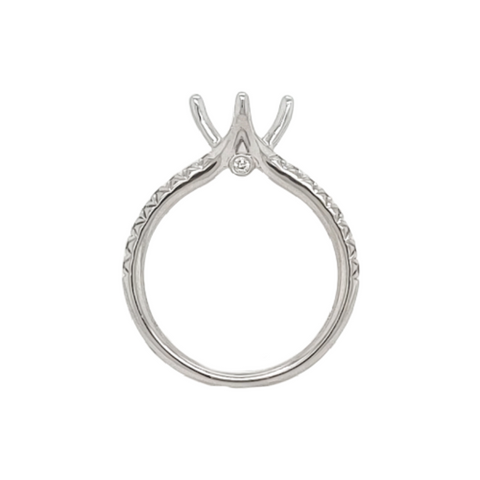 14K White Gold Diamond Semi-Mounting