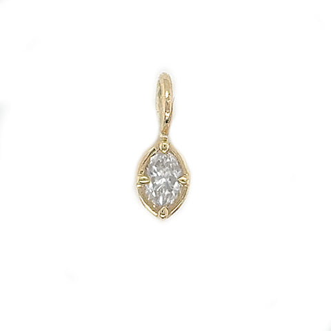 14K Yellow Gold Diamond Pendant