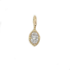 14K Yellow Gold Diamond Pendant