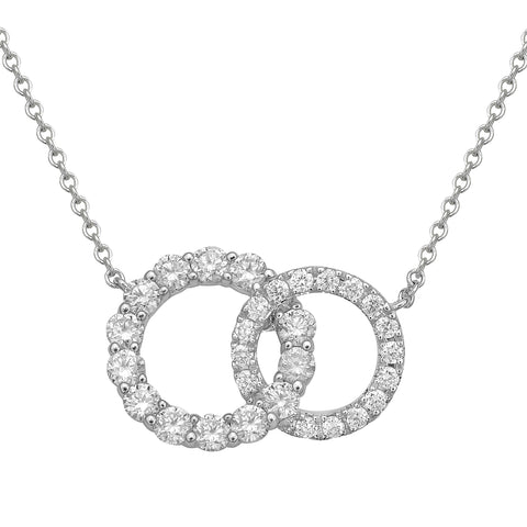 14K White Gold Diamond Necklace