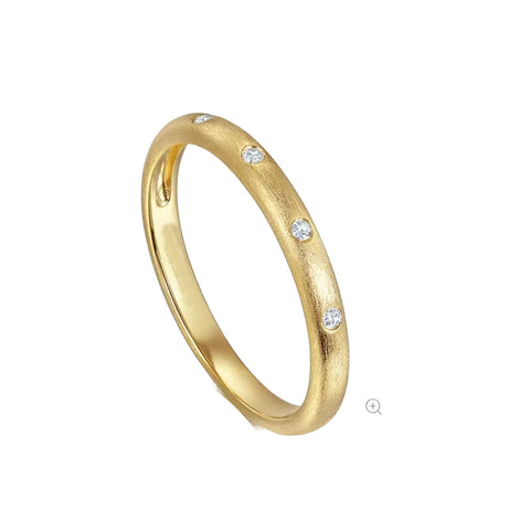 14K Yellow Gold Diamond Band
