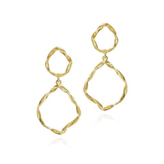 Sterling Silver Vermeil Drop Earrings