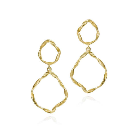 Sterling Silver Vermeil Drop Earrings