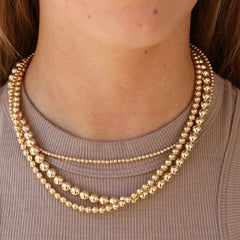 Karen Lazar 2mm Gold Filled Bead Necklace 16-18"