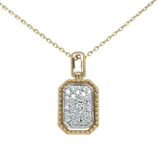 14K Yellow and White Gold Diamond Pendant