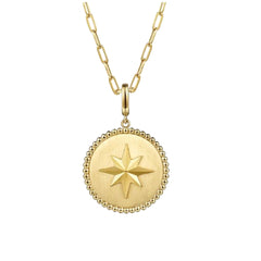 14K Yellow Gold Medallion Pendant