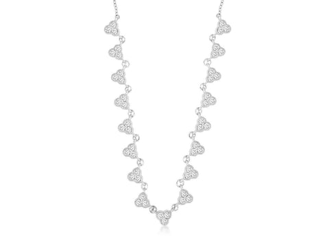 14K White Gold Diamond Necklace
