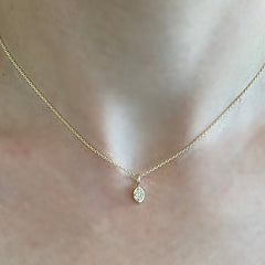 14K Yellow Gold Diamond Pendant