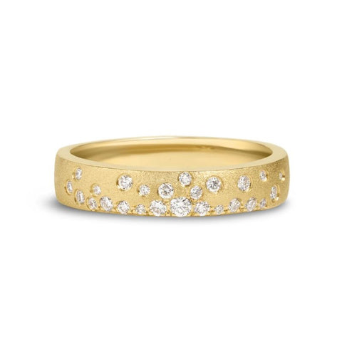 14K Yellow Gold Diamond Fashion Ring