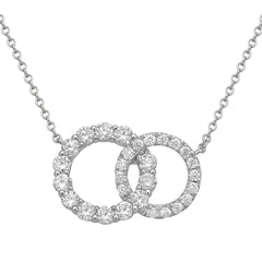 14K White Gold Diamond Necklace