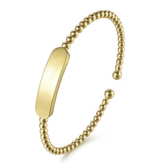 14K Yellow Gold Bujukan Cuff Bracelet