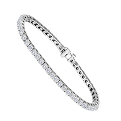 14K White Gold Diamond Line Bracelet