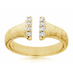 14K Yellow Gold Diamond Fashion Ring
