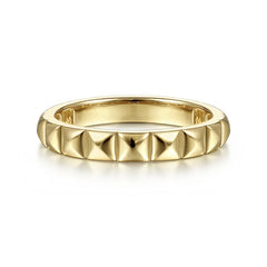 14K Yellow Gold Textured Band