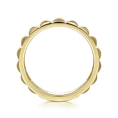 14K Yellow Gold Textured Band