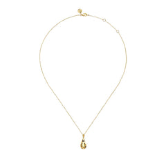 14K Yellow Gold Faceted Pendant Necklace
