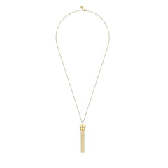 14K Yellow Gold Diamond Tassle Necklace