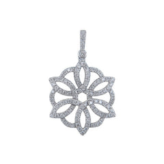 14K White Gold Diamond Pendant