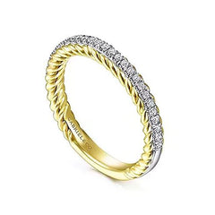 14K Yellow and White Gold Diamond Ring