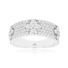 14K White Gold Pavé Diamond Band