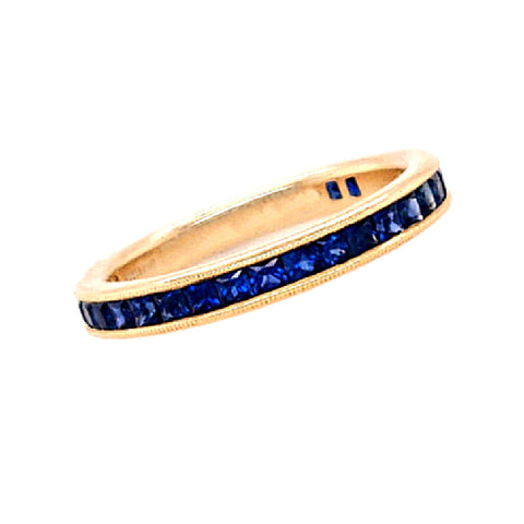 14K Yellow Gold Sapphire Band