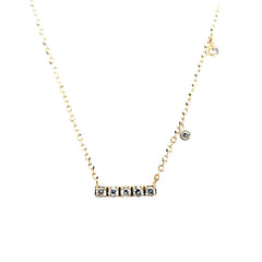 14K Yellow Gold Diamond Necklace