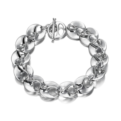 Sterling Silver Twisted Link Bracelet