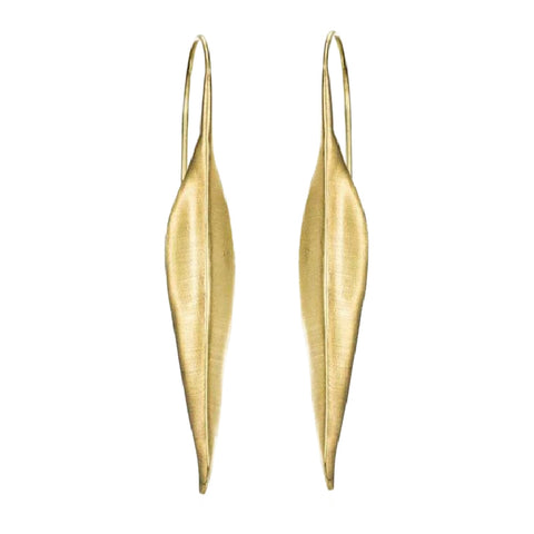 18K Vermeil Leaf Drop Earrings