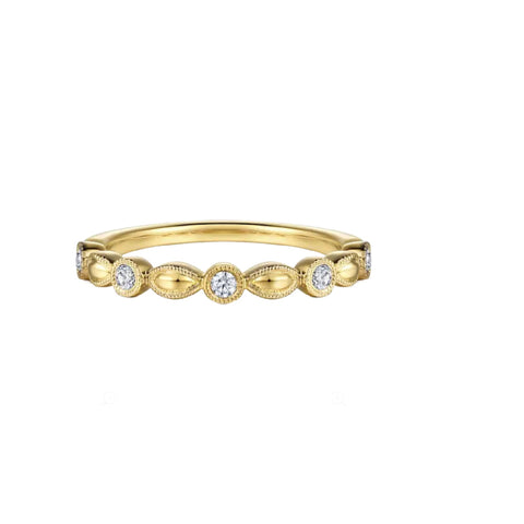 14K Yellow Gold Diamond Band