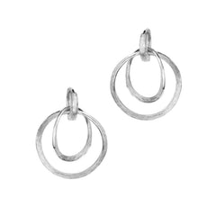 Sterling Silver Textured Drop Earrings