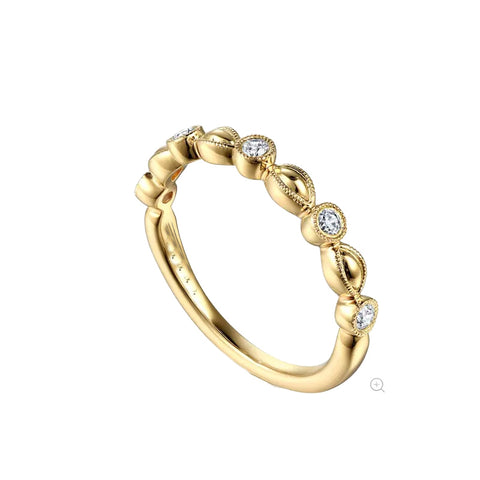 14K Yellow Gold Diamond Band