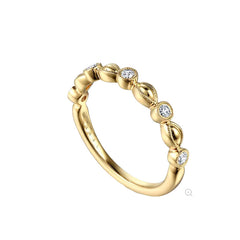 14K Yellow Gold Diamond Band
