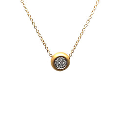 14K Yellow Gold Diamond Necklace