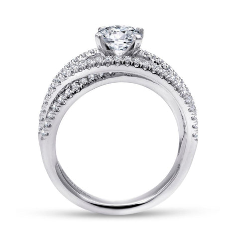 14K White Gold Diamond Semi-Mounting