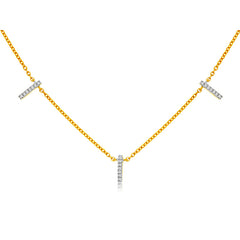 14K Yellow Gold Diamond Necklace