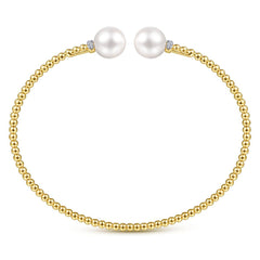 14K Yellow Gold Pearl and Diamond Bujukan Bracelet