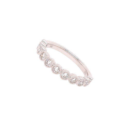 14K White Gold Diamond Band