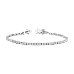 14K White Gold Diamond Tennis Bracelet
