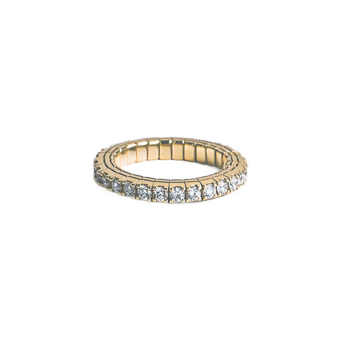 14K Yellow Gold Flexible Diamond Ring