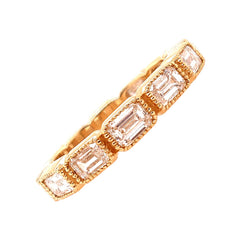 14K Yellow Gold Emerald Cut Diamond Ring