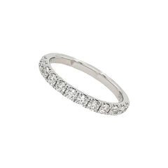 14K White Gold Diamond Band