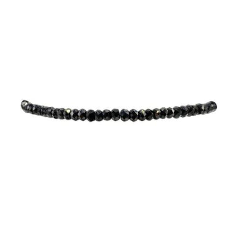 Karen Lazar Black Spinel Bracelet 6.75"