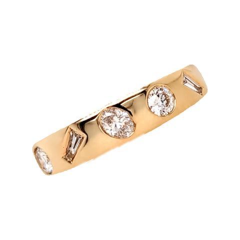 14K Yellow Gold Diamond Band