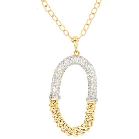 14K Yellow Gold Diamond Necklace