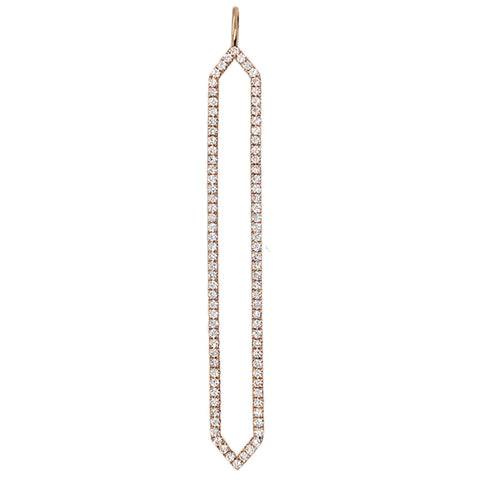 14K Yellow Gold Diamond Drop Pendant