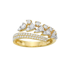 14K Yellow Gold Diamond Fashion Ring
