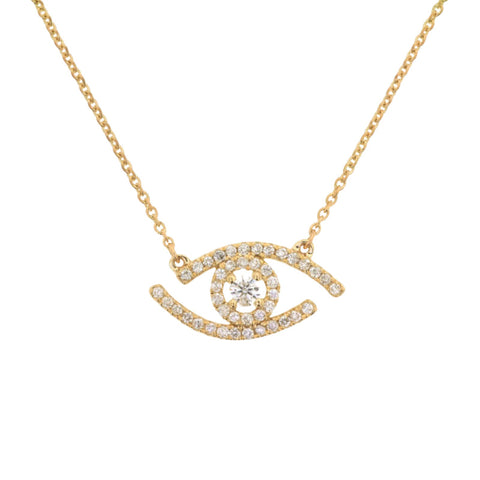 14K Yellow Gold Diamond Necklace