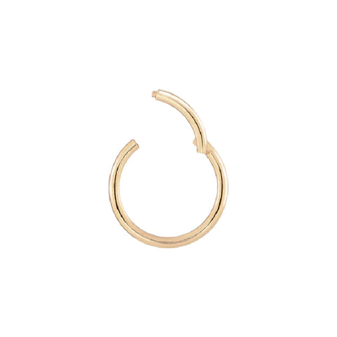 Single 14K Yellow Gold 7mm Endless Hoop