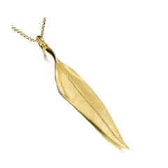 18K Vermeil Leaf Pendant